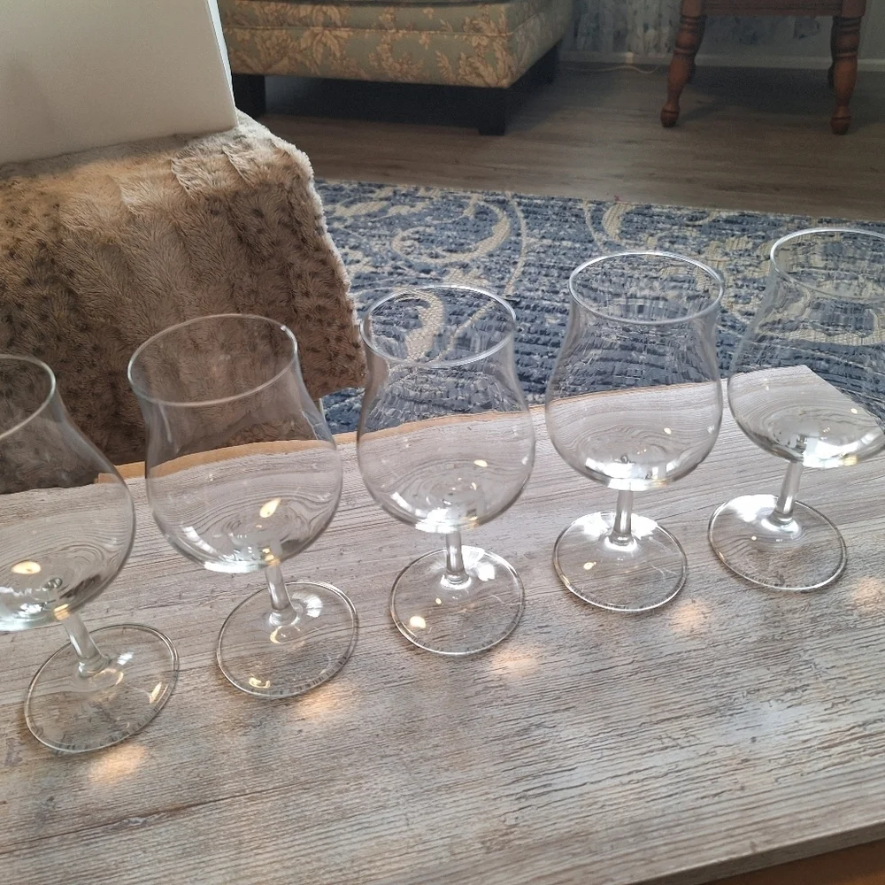 Port Crystal Monagram D Etched Glasses